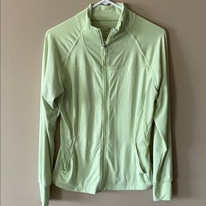 Tangerine brand women’s medium Light Lime Green Zip-Up Jacket